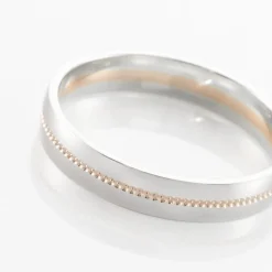 Histoire d'Or Alliance Or Bicolore Perle* Bijoux Personnalisés|Bagues