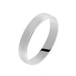 Best Histoire d'Or Alliance Padarge Ruban Plat Palladium Blanc