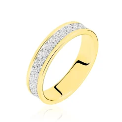 Histoire d'Or Alliance Patty Ruban Plat Or Bicolore* Bijoux Personnalisés|Bagues