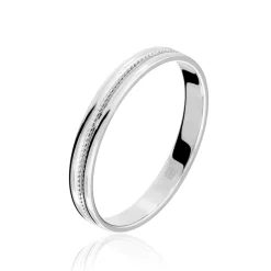 Histoire d'Or Alliance Perlee Ruban Plat* Bijoux Personnalisés|Bagues