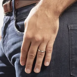 Online Histoire d'Or Alliance Phil Ruban Bombé Platine Blanc