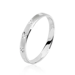 Outlet Histoire d'Or Alliance Pricilia Ruban Plat Or Blanc