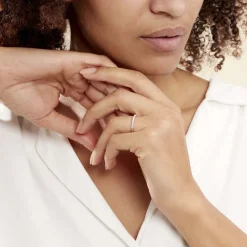 Discount Histoire d'Or Alliance Pristina Or Blanc Diamant