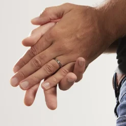 Histoire d'Or Alliance Rhodium Ruban Plat Palladium Bicolore* Bijoux Personnalisés|Bagues