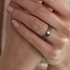 Histoire d'Or Alliance Roberto Ruban Plat Palladium Blanc* Bijoux Personnalisés|Bagues