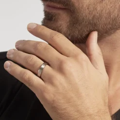 Online Histoire d'Or Alliance Rominus Ruban Plat Palladium Blanc