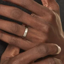 Online Histoire d'Or Alliance Rominus Ruban Plat Palladium Blanc