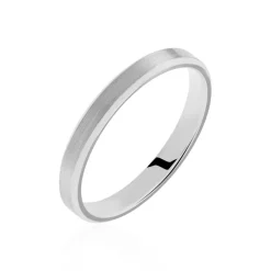 Hot Histoire d'Or Alliance Rominus Ruban Plat Palladium Blanc