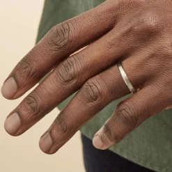 Hot Histoire d'Or Alliance Rominus Ruban Plat Palladium Blanc