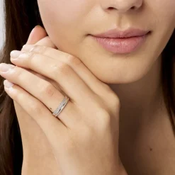 Histoire d'Or Alliance Rozella Ruban Plat Or Bicolore* Bijoux Personnalisés|Bagues