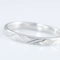 Histoire d'Or Alliance Samiha Ruban Plat Or Blanc* Bijoux Personnalisés|Bagues