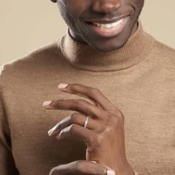 Histoire d'Or Alliance Samiha Ruban Plat Or Blanc* Bijoux Personnalisés|Bagues