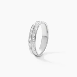 Histoire d'Or Alliance Satine Diamantee Or Blanc* Bijoux Personnalisés|Bagues