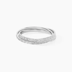 Discount Histoire d'Or Alliance Shelena Ruban Plat Or Blanc