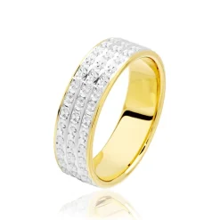 Histoire d'Or Alliance Shirleen Ruban Plat Or Bicolore* Bijoux Personnalisés|Bagues