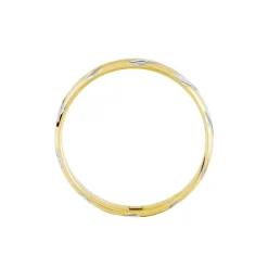 Histoire d'Or Alliance Strie Fantaisie Demi Jonc Classique Or Bicolore* Bijoux Personnalisés|Bagues