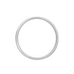 Hot Histoire d'Or Alliance Sudem Ruban Plat Argent Blanc