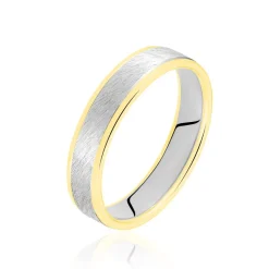 Histoire d'Or Alliance Viane Ruban Plat Or Bicolore* Bijoux Personnalisés|Bagues