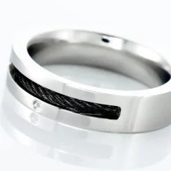 Histoire d'Or Bague Acier Blanc Stelios Diamant* Bagues|Bagues Avec Pierre