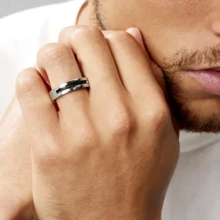 Histoire d'Or Bague Acier Blanc Stelios Diamant* Bagues|Bagues Avec Pierre