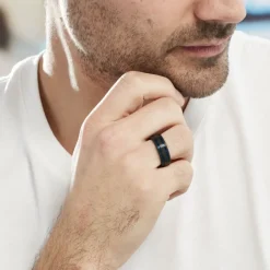 Online JOURDAN Bague Acier Bleu