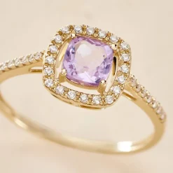 Histoire d'Or Bague Adrienna Or Jaune Améthyste Oxyde De Zirconium* Bagues|Bagues Avec Pierre