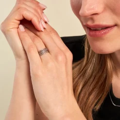 New Histoire d'Or Bague Afiwa Argent Blanc