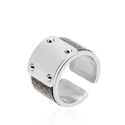 Hot Histoire d'Or Bague Ahamd Acier Blanc