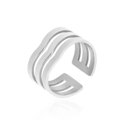 Best Histoire d'Or Bague Ajustable Abid Acier Blanc