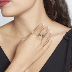 Best Histoire d'Or Bague Ajustable Abid Acier Blanc