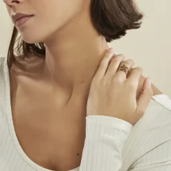 Histoire d'Or Bague Ajustable Adel Acier Doré* Bagues|Bagues Sans Pierre