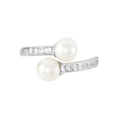 Best Histoire d'Or Bague Ajustable Argent Blanc Jeronimo Perle Oxydes De Zirconium