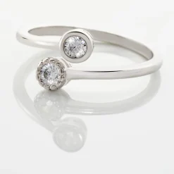 Histoire d'Or Bague Ajustable Mechte 1 Argent Blanc Oxyde De Zirconium* Bagues|Bagues Fantaisie