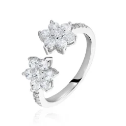 Discount Histoire d'Or Bague Ajustable Sarette Argent Blanc Oxyde De Zirconium