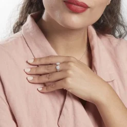 Discount Histoire d'Or Bague Ajustable Sarette Argent Blanc Oxyde De Zirconium