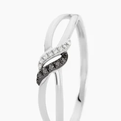 Hot Histoire d'Or Bague Aline Or Blanc Diamant