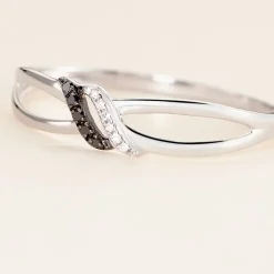 Hot Histoire d'Or Bague Aline Or Blanc Diamant