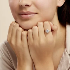 Histoire d'Or Bague Amance Or Blanc Topaze Et Oxyde De Zirconium* Bagues|Bagues Avec Pierre