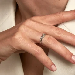 Discount Histoire d'Or Bague Amayas or blanc diamant