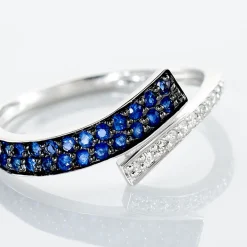 Histoire d'Or Bague Amelie Or Blanc Saphir Et Diamant* Bagues|Bagues Avec Pierre