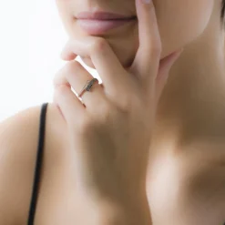 Histoire d'Or Bague Amelie Or Rose Rubis Et Diamant