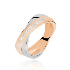 Histoire d'Or Bague Andrette Or Bicolore Diamant* Bagues|Bagues Avec Pierre