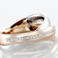 Histoire d'Or Bague Andrette Or Bicolore Diamant* Bagues|Bagues Avec Pierre