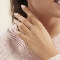 Online Histoire d'Or Bague Andria Argent Blanc Oxyde De Zirconium