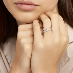 Hot Histoire d'Or Bague Anelyse Or Blanc Oxyde De Zirconium