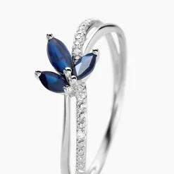 Histoire d'Or Bague Angie Or Blanc Saphir Diamant* Bagues|Bagues Avec Pierre