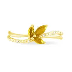 Sale Histoire d'Or Bague Angie Or Jaune Citrine Et Diamant