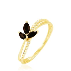 New Histoire d'Or Bague Angie Or Jaune Quartz Et Diamant