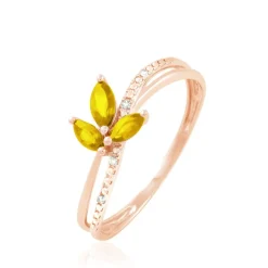 Online Histoire d'Or Bague Angie Or Rose Citrine Et Diamant