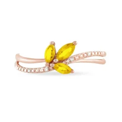Histoire d'Or Bague Angie Or Rose Citrine Et Diamant* Bagues|Bagues Avec Pierre